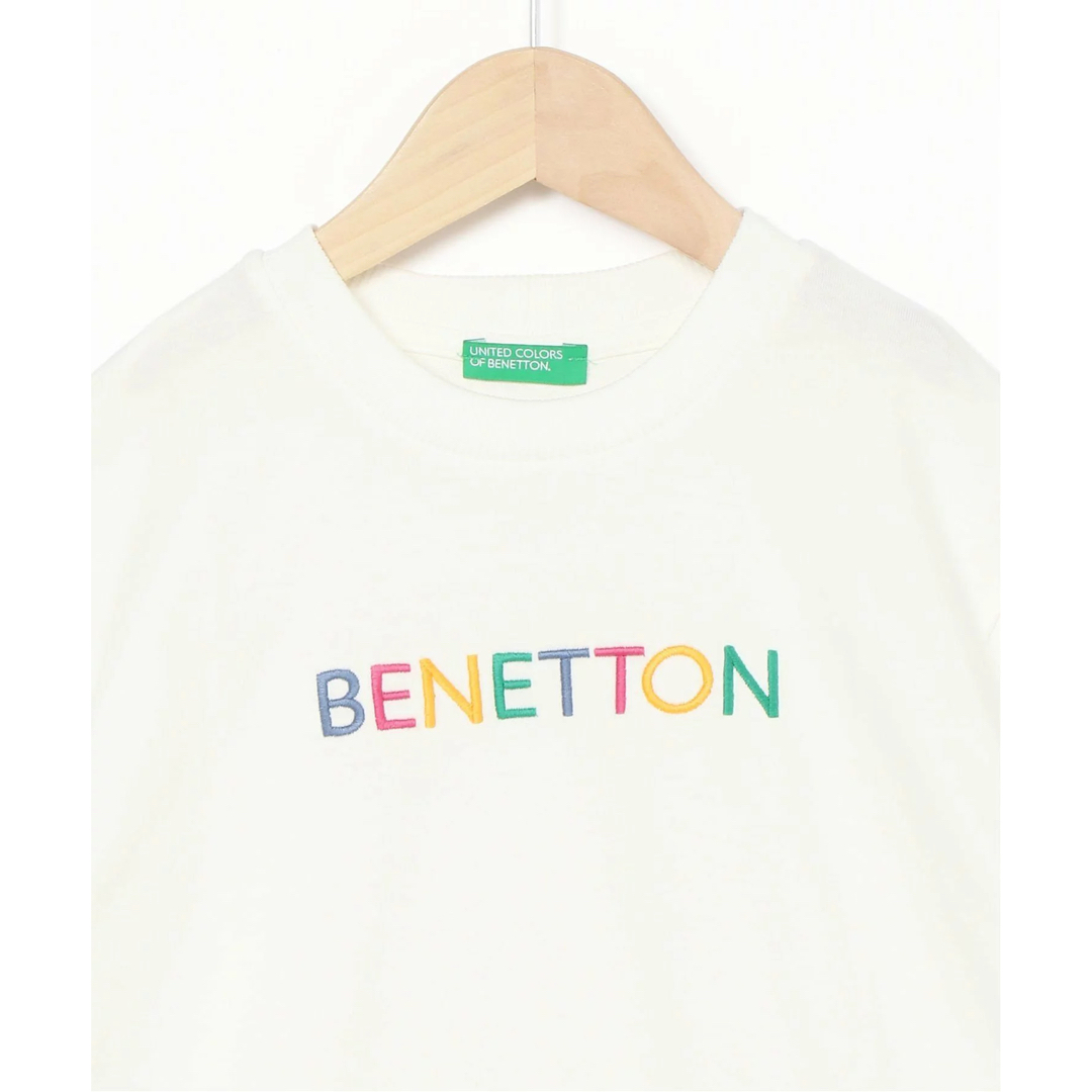 UNITED COLORS OF BENETTON.(ユナイテッドカラーズオブベネトン)の値下げ不可　キッズカラフルロゴ刺繍半袖Tシャツ キッズ/ベビー/マタニティのキッズ服女の子用(90cm~)(Tシャツ/カットソー)の商品写真