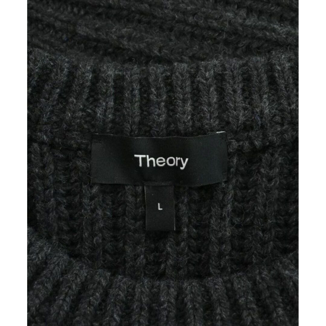 theory(セオリー)のTheory セオリー ニット・セーター L ダークグレー 【古着】【中古】 メンズのトップス(ニット/セーター)の商品写真