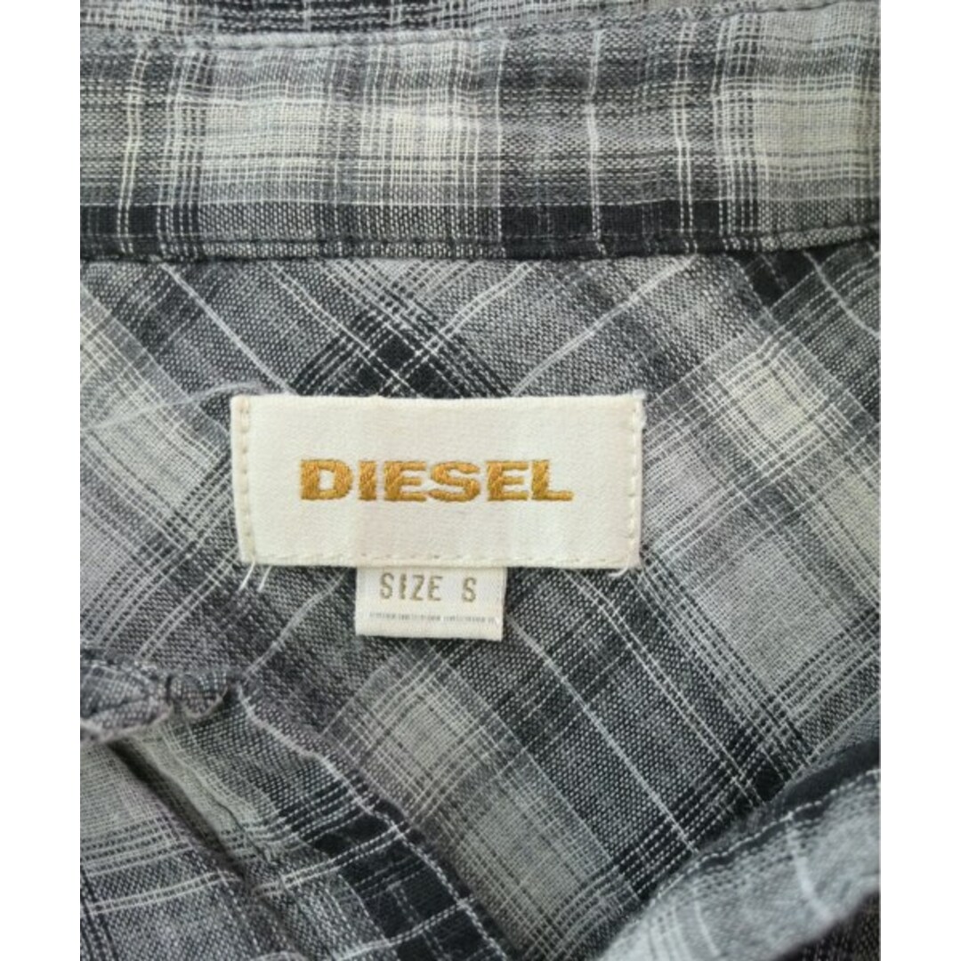 DIESEL(ディーゼル)のDIESEL ディーゼル シャツワンピース S グレーx黒(チェック) 【古着】【中古】 レディースのワンピース(その他)の商品写真