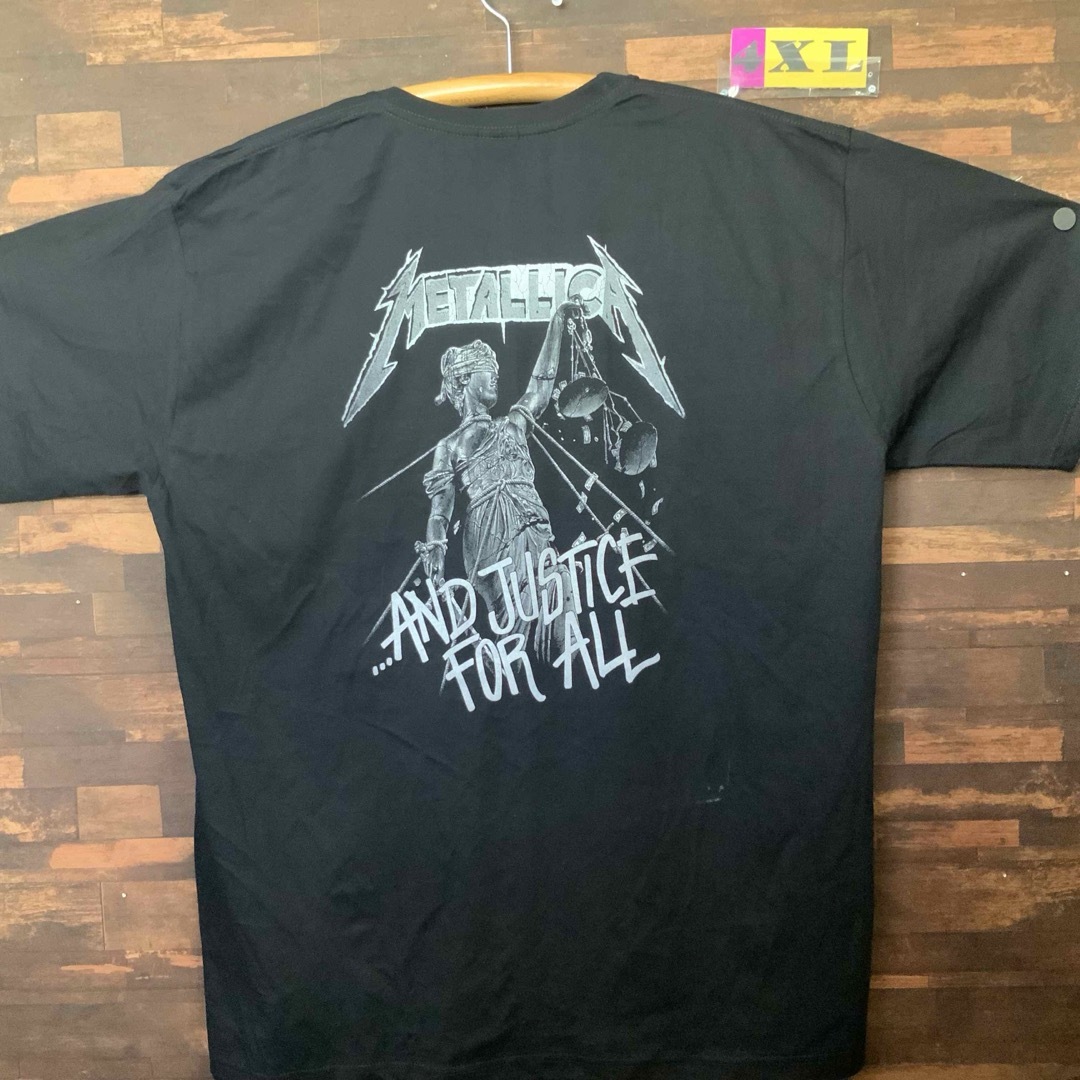 メタリカ　METALLICA  Tシャツ　4XL サイズ　and justice メンズのトップス(Tシャツ/カットソー(半袖/袖なし))の商品写真