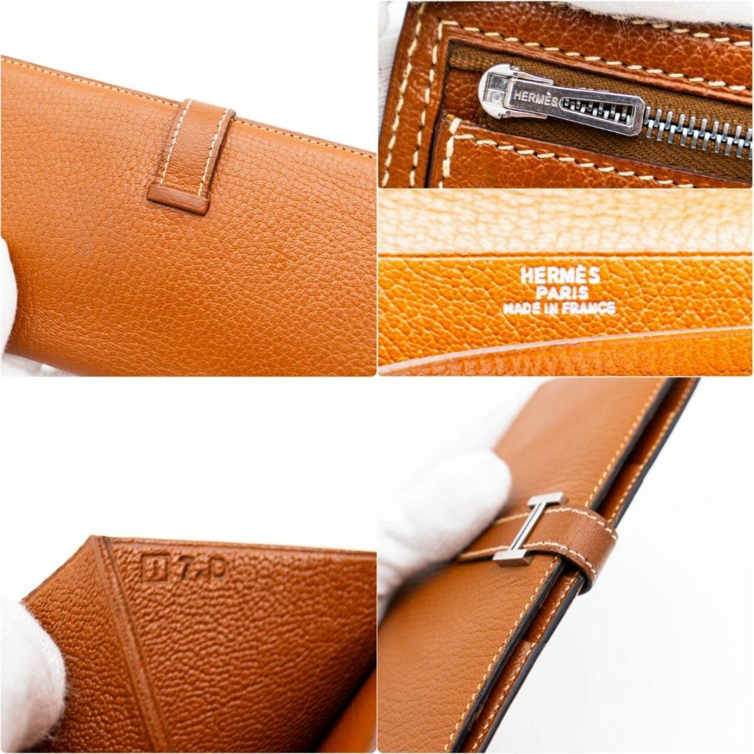 Hermes(エルメス)の★美品★ エルメス 長財布 ベアン クラシック シェーブル キャメル レディースのファッション小物(財布)の商品写真