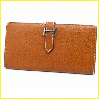 エルメス(Hermes)の★美品★ エルメス 長財布 ベアン クラシック シェーブル キャメル(財布)