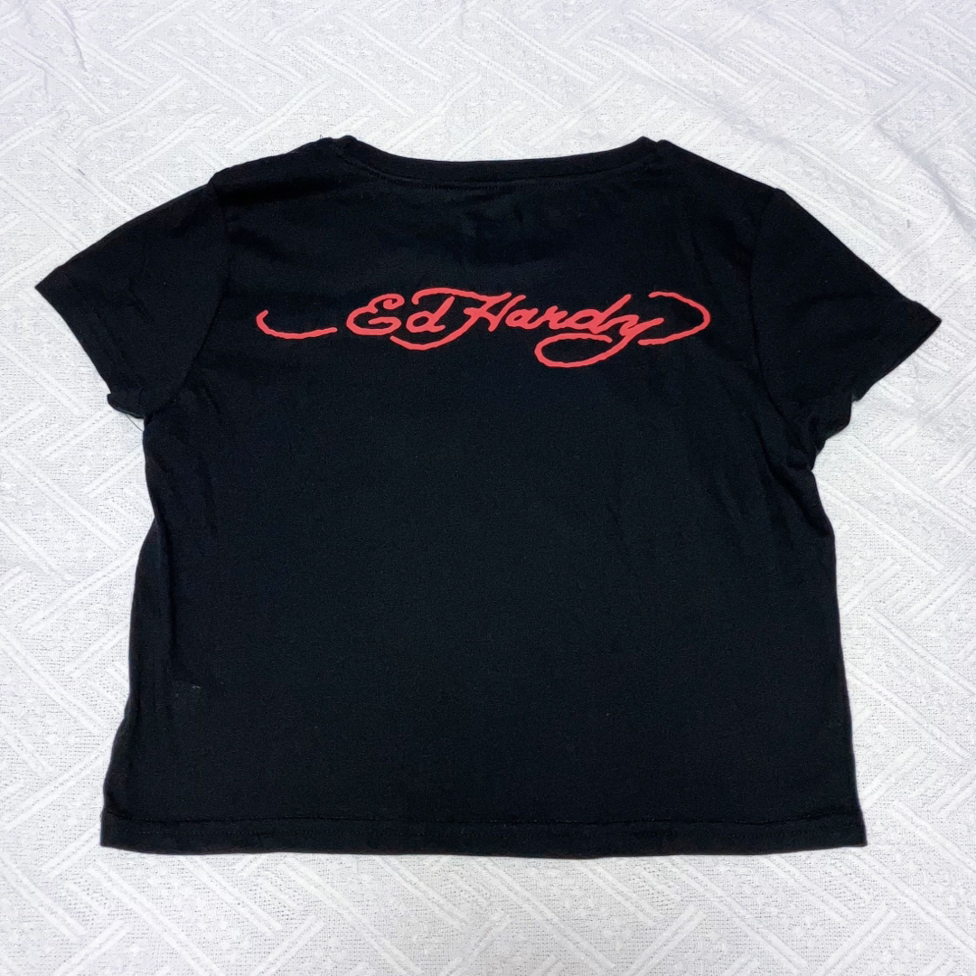 Ed Hardy(エドハーディー)の【タグ付き新品 M〜L】エドハーディー ショート丈Tシャツ レディースのトップス(Tシャツ(半袖/袖なし))の商品写真