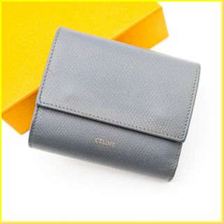 セリーヌ(celine)の★美品★ セリーヌ 折り財布 スモールトリフォード ウォレット グレー(財布)