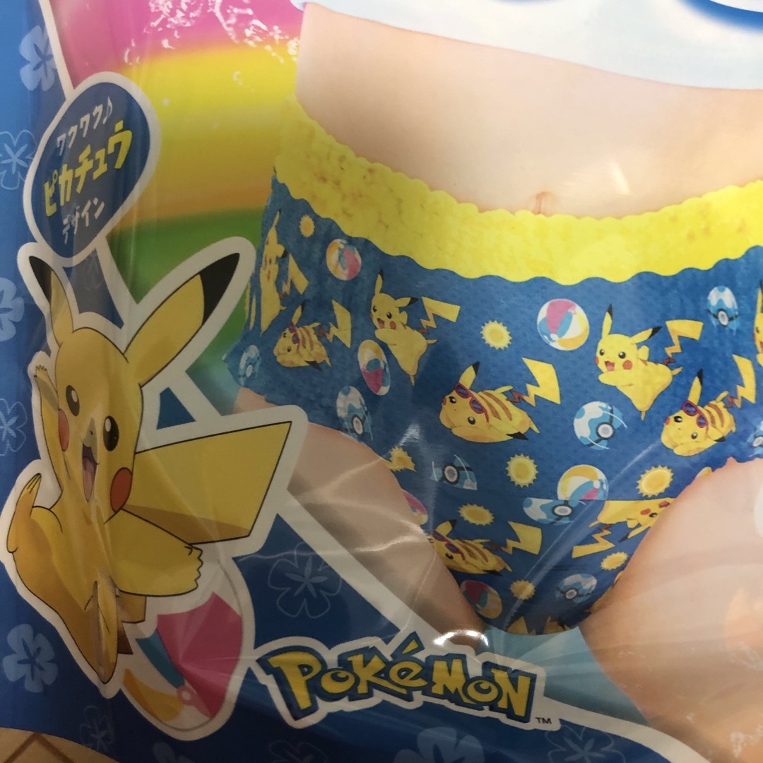 Unicharm(ユニチャーム)の水遊びパンツ　M 3枚　ポケモン キッズ/ベビー/マタニティのおむつ/トイレ用品(ベビー紙おむつ)の商品写真