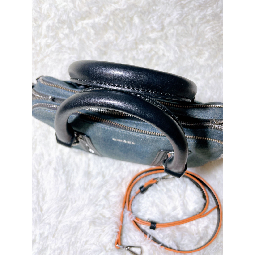 DIESEL(ディーゼル)のディーゼル 2way ショルダー ハンド バッグ インディゴ ジップデザイン レディースのバッグ(ショルダーバッグ)の商品写真