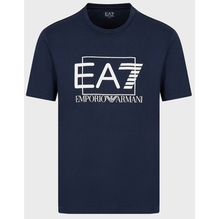 エンポリオアルマーニイーエーセブン(EMPORIO ARMANI EA7)のエンポリオ アルマーニ EA7 Visib Tシャツ ピマコットン製 ネイビーM(Tシャツ/カットソー(半袖/袖なし))
