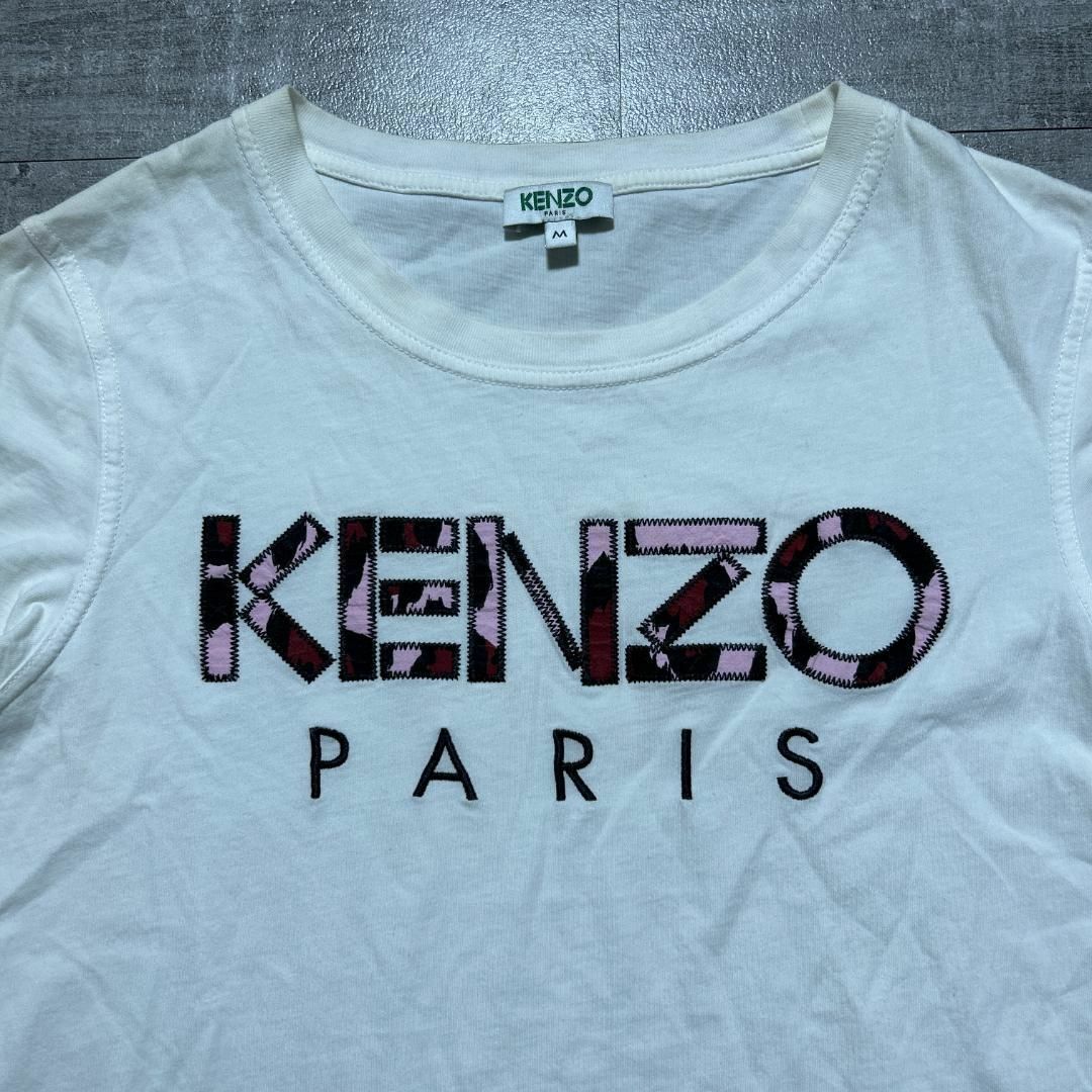 KENZO(ケンゾー)のKENZO 胸ロゴ 刺繍ロゴ 白 Tシャツ ケンゾー NIGO タイガー M レディースのトップス(Tシャツ(半袖/袖なし))の商品写真