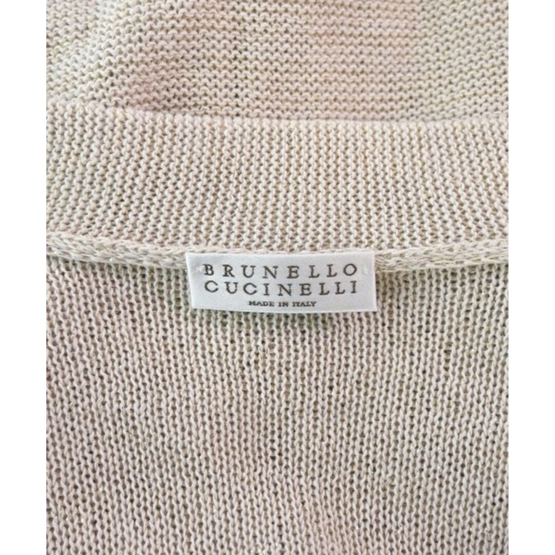 BRUNELLO CUCINELLI(ブルネロクチネリ)のBRUNELLO CUCINELLI カーディガン M ベージュ 【古着】【中古】 レディースのトップス(カーディガン)の商品写真