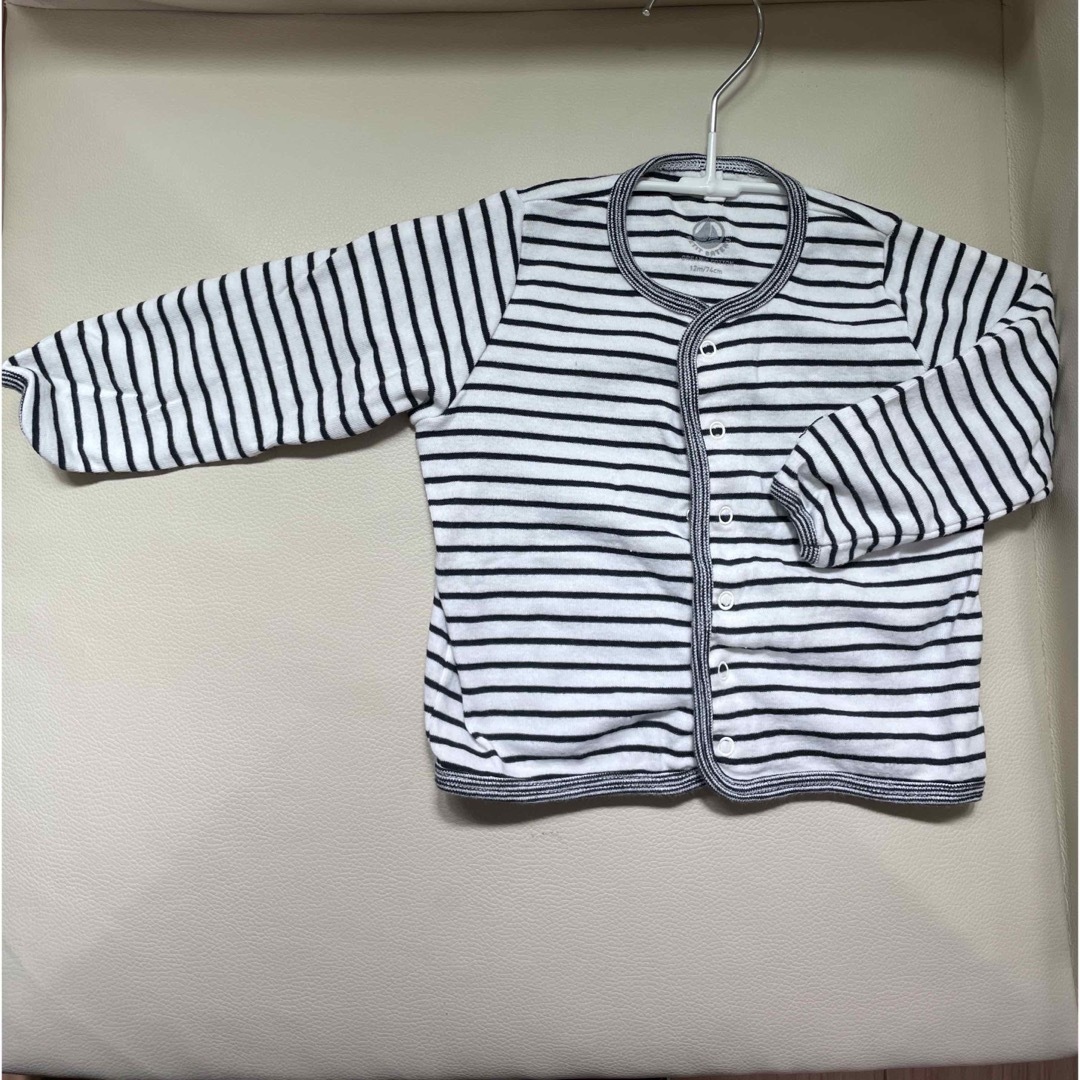 PETIT BATEAU(プチバトー)の【美品】プチバトー　セットアップ　ロンパース　男の子　女の子 キッズ/ベビー/マタニティのベビー服(~85cm)(ロンパース)の商品写真