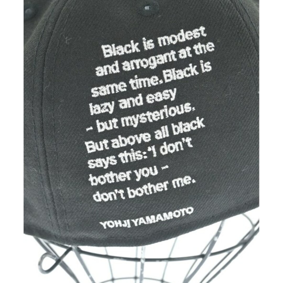 Yohji Yamamoto(ヨウジヤマモト)のYOHJI YAMAMOTO ヨウジヤマモト キャップ 58.7 黒 【古着】【中古】 メンズの帽子(キャップ)の商品写真