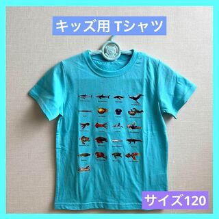 釣りスピリッツ  半袖 Tシャツ キッズ ブルー 未使用 120 d(Tシャツ/カットソー)