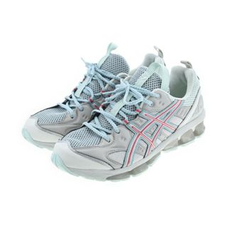 アシックス(asics)のasics アシックス スニーカー 27cm グレーx水色x赤 【古着】【中古】(スニーカー)