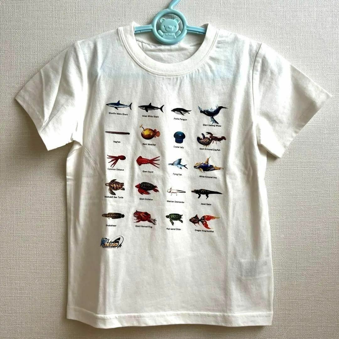 BANDAI(バンダイ)の釣りスピリッツ 半袖 Tシャツ キッズ ホワイト 白 130 未使用 b キッズ/ベビー/マタニティのキッズ服男の子用(90cm~)(Tシャツ/カットソー)の商品写真