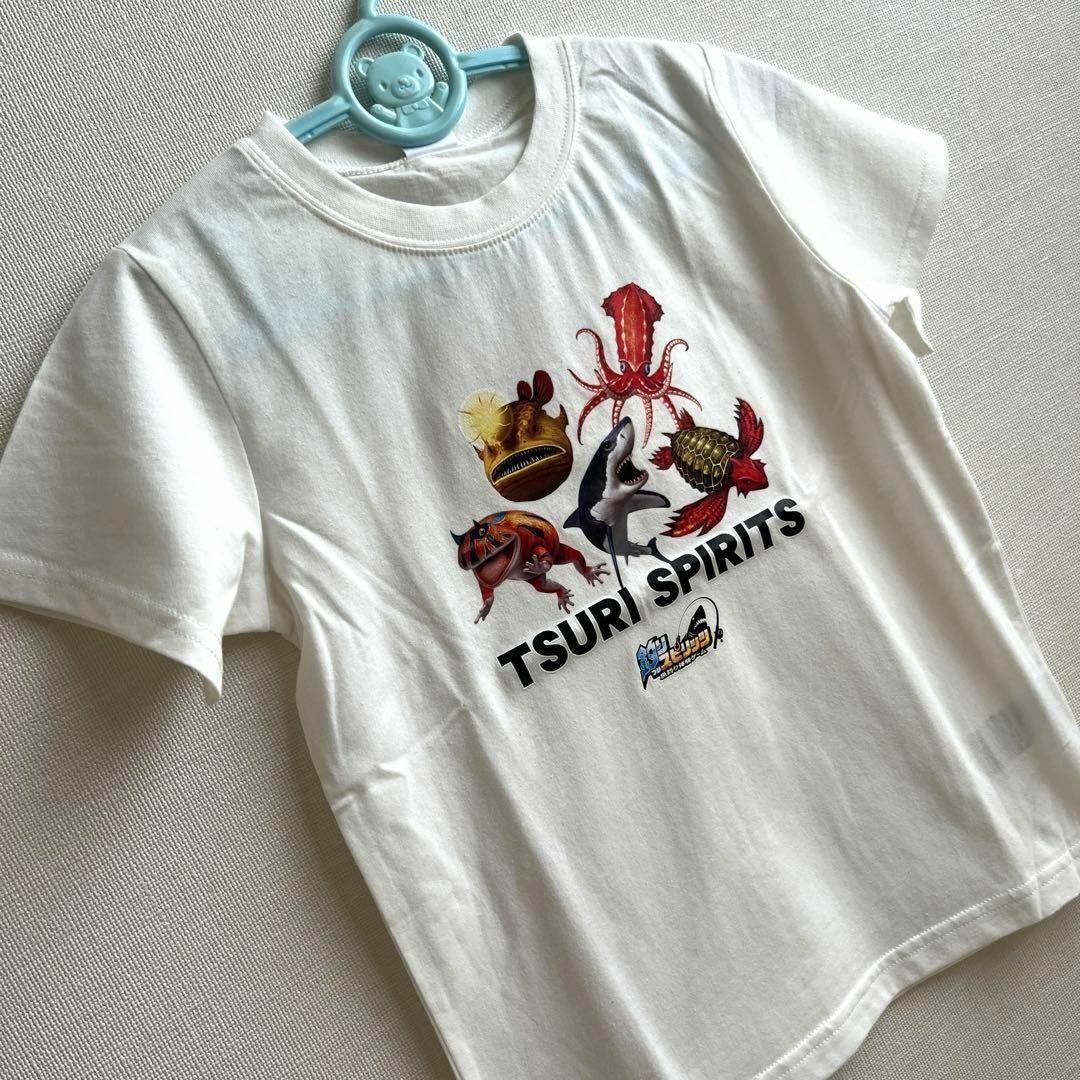 釣りスピリッツ Tシャツ ホワイト 130 キッズ 半袖 未使用品 c キッズ/ベビー/マタニティのキッズ服男の子用(90cm~)(Tシャツ/カットソー)の商品写真