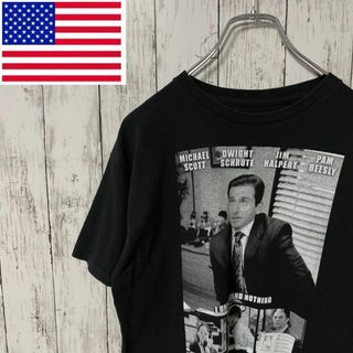 THE OFFICE アメリカ古着 ビッグプリントTシャツ ブラック メンズ(Tシャツ/カットソー(半袖/袖なし))