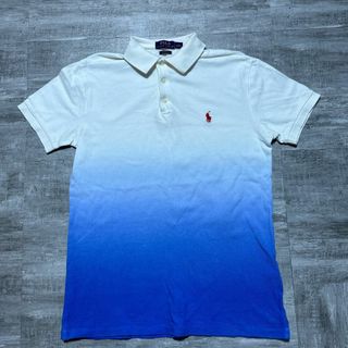 ポロラルフローレン(POLO RALPH LAUREN)のポロラルフローレン グラデーション 半袖ポロシャツ ポニーロゴ 刺繍ロゴ S(ポロシャツ)