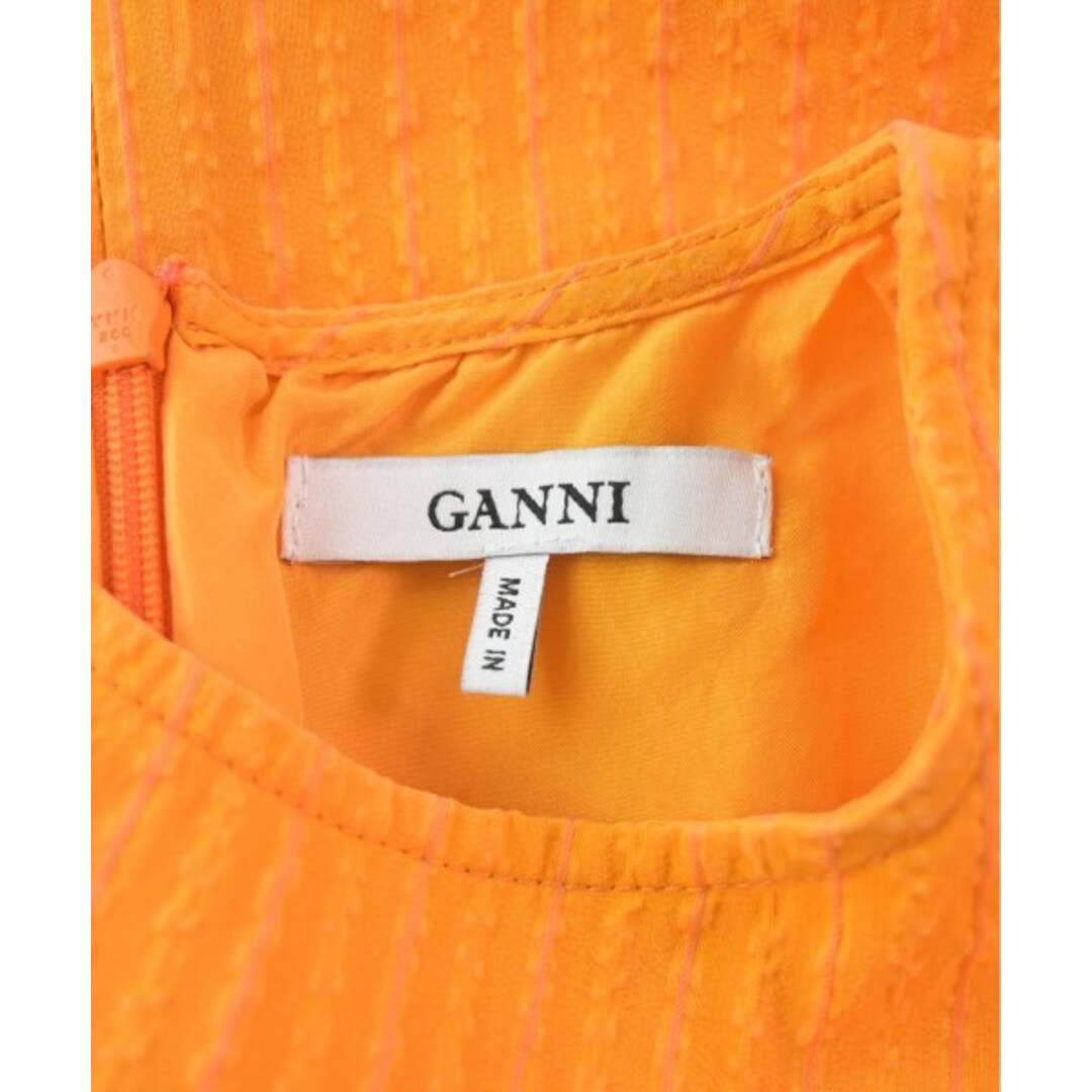 Ganni ガニー ワンピース 34(XS位) オレンジ 【古着】【中古】 レディースのワンピース(ひざ丈ワンピース)の商品写真