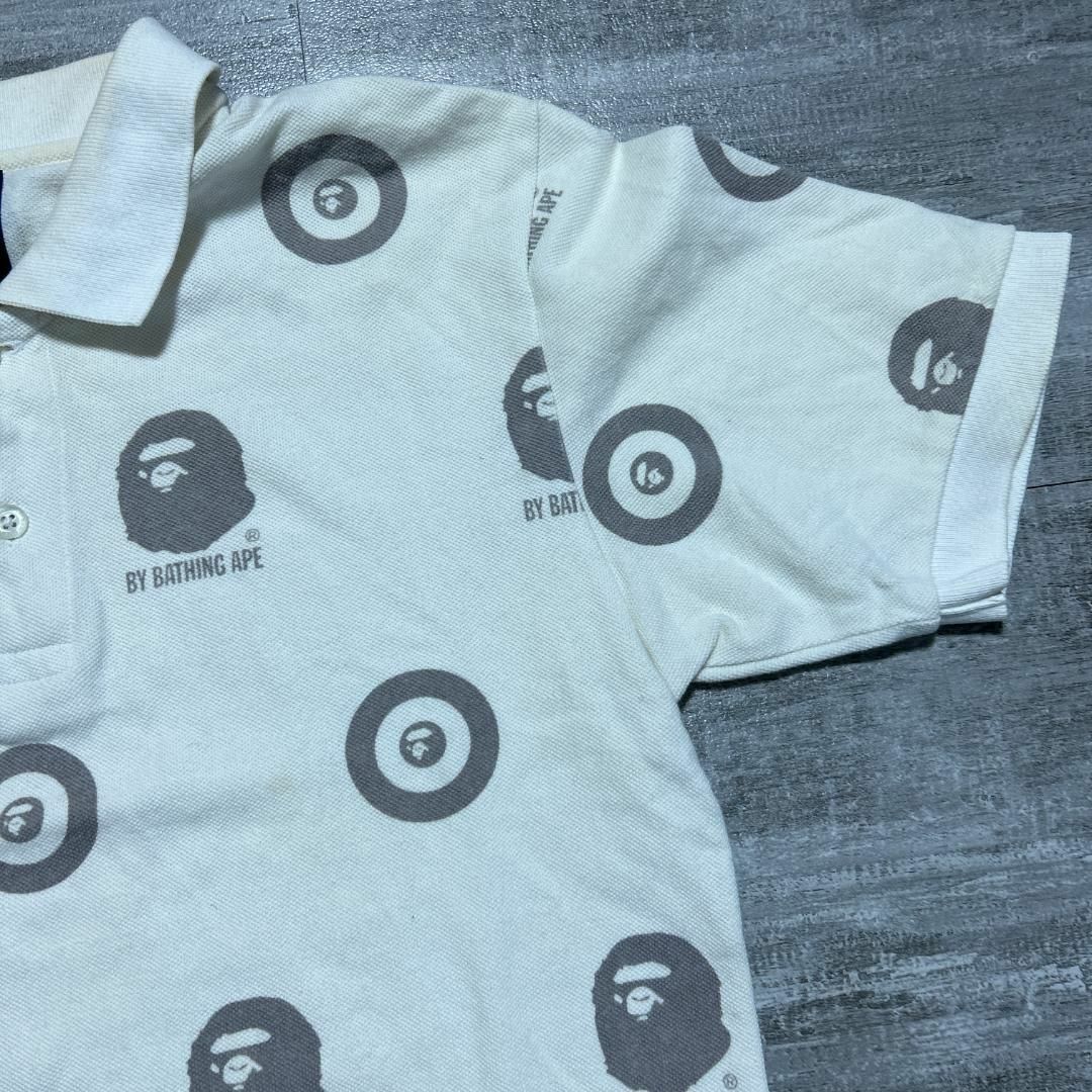 A BATHING APE(アベイシングエイプ)の初期タグ A BATHING APE BAPE ベイプ 総柄 ポロシャツ S メンズのトップス(ポロシャツ)の商品写真