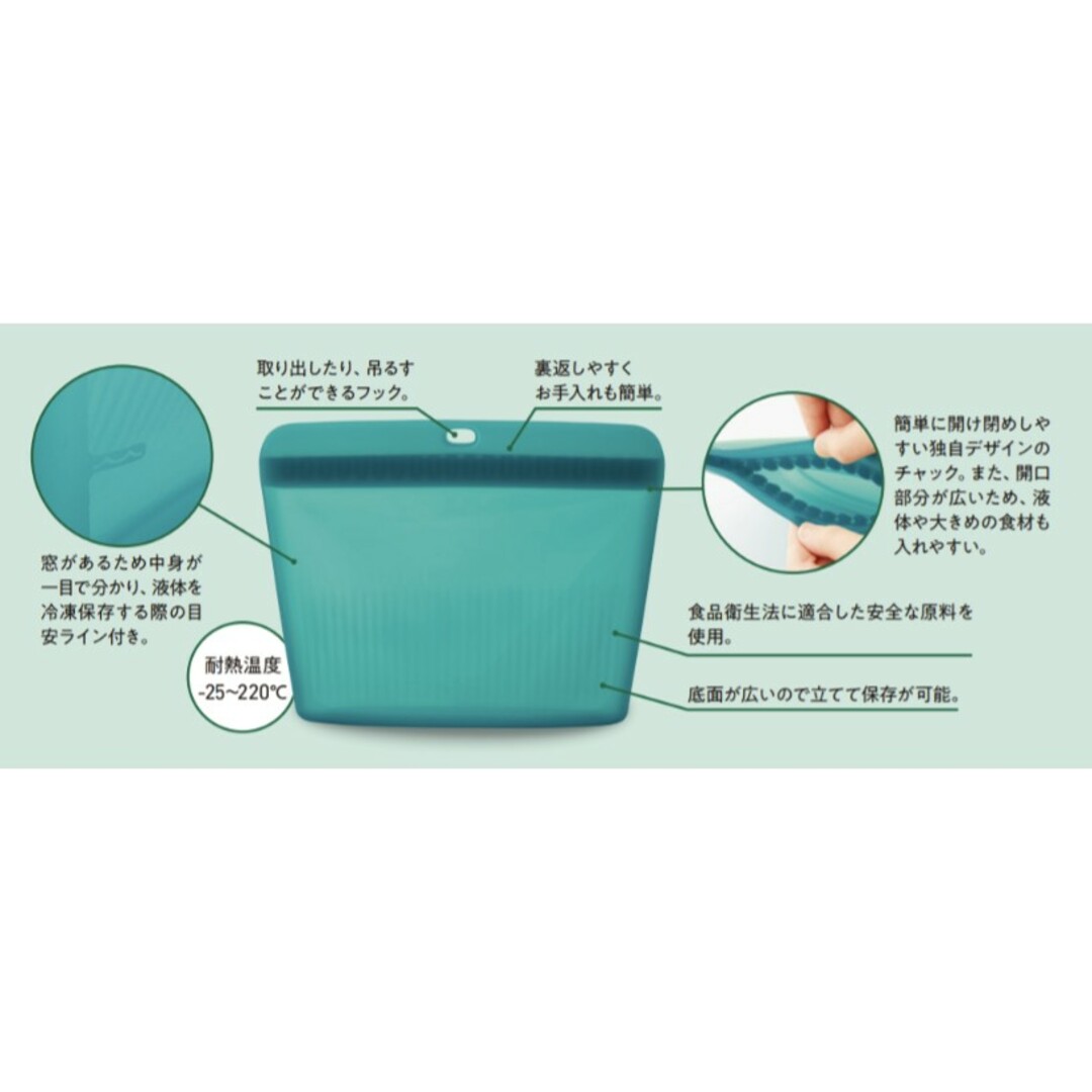 TupperwareBrands(タッパーウェア)のTupperwareシリコンバッグセット インテリア/住まい/日用品のキッチン/食器(調理道具/製菓道具)の商品写真