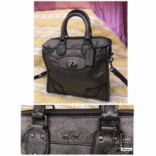 COACH - 約7万美品本物コーチcoach高級レザースタッズ2wayショルダーバッグ☆