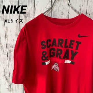 ナイキ(NIKE)の●NIKE ナイキ　ロゴTシャツ　レッド　スウォッシュ　ストリート　メンズ(Tシャツ/カットソー(半袖/袖なし))