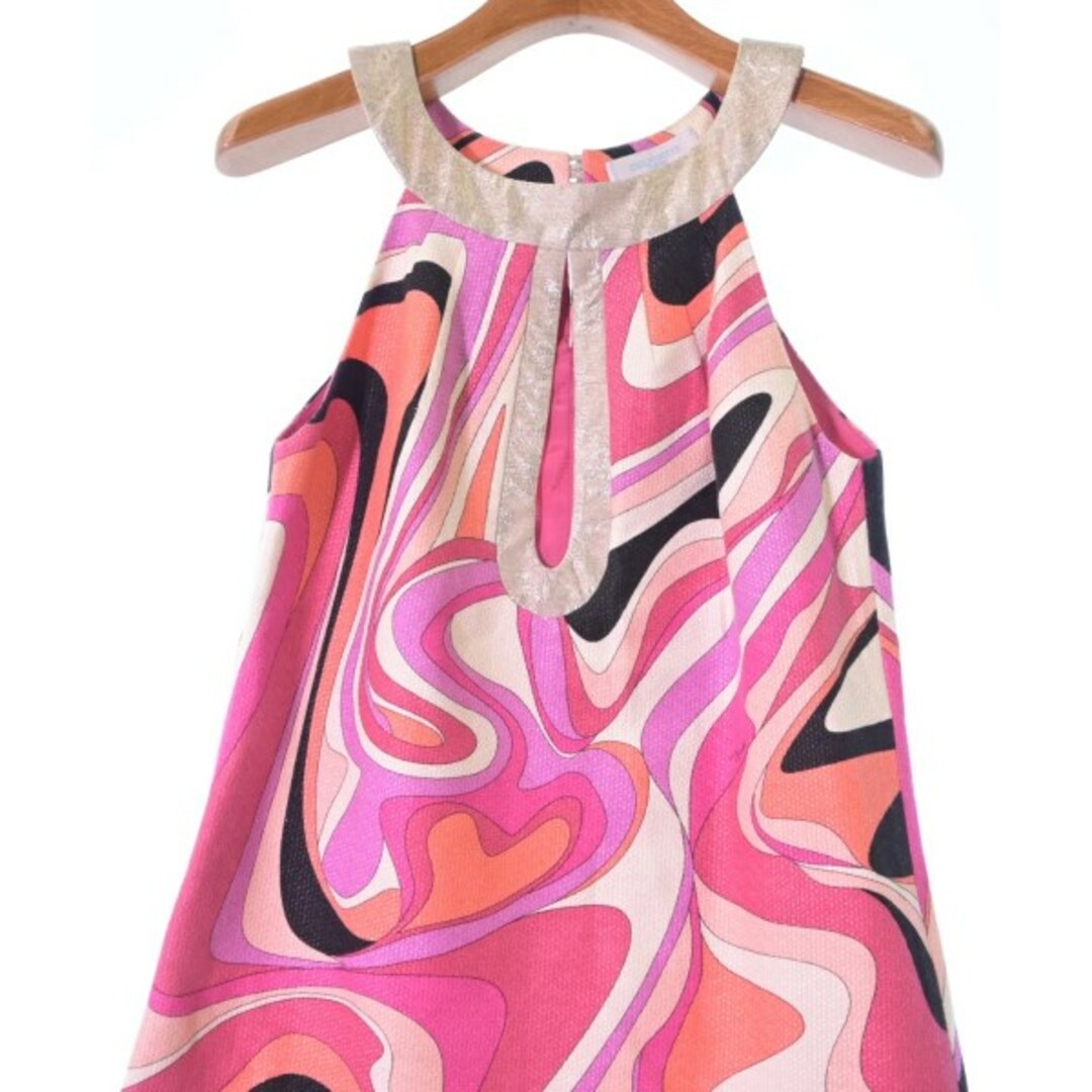 EMILIO PUCCI(エミリオプッチ)のEMILIO PUCCI ワンピース 34(XXS位) 紫xピンクx白(総柄) 【古着】【中古】 レディースのワンピース(ひざ丈ワンピース)の商品写真