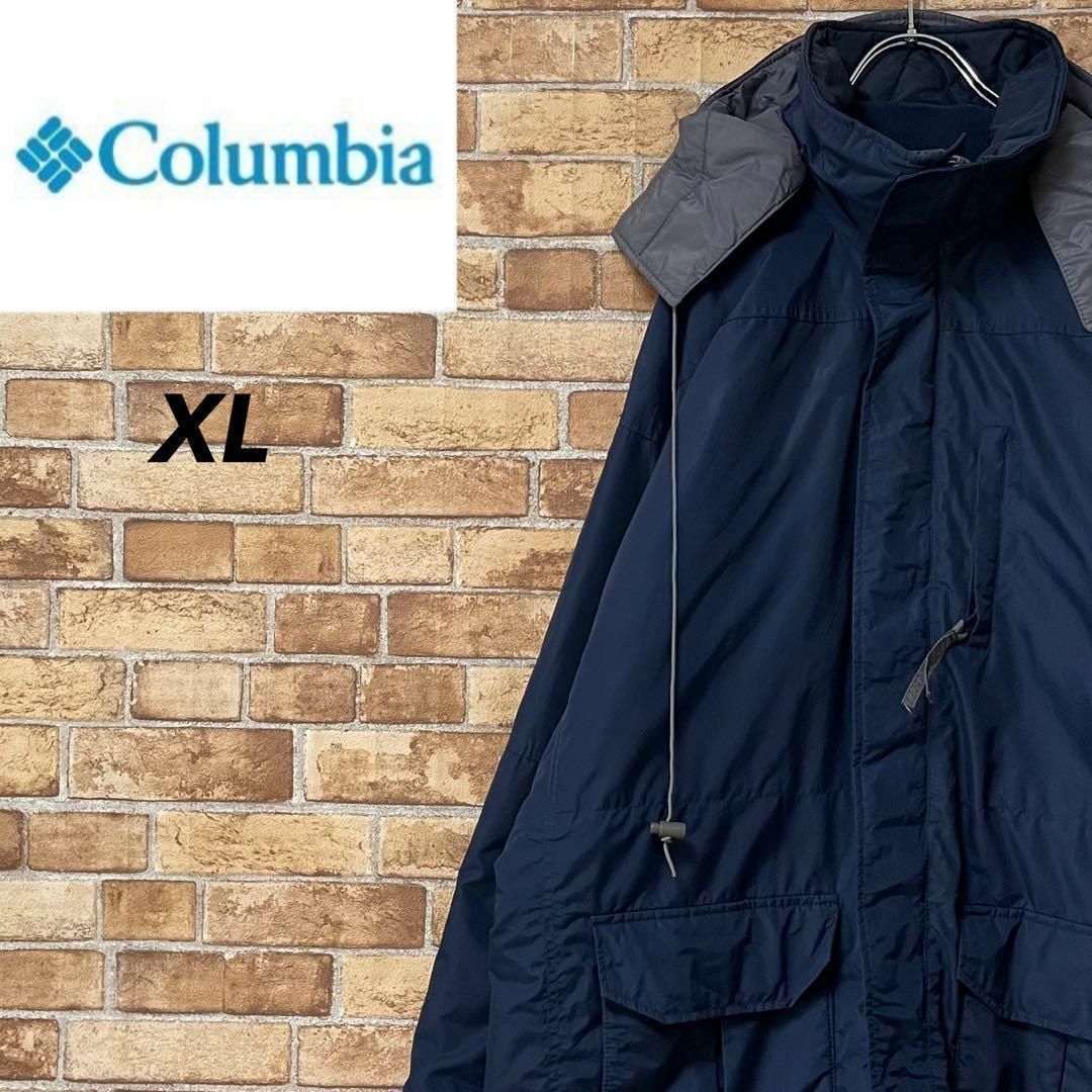 Columbia(コロンビア)のコロンビア　マウンテンパーカー　中綿　ビッグシルエット　ネイビー　紺タグ　XL メンズのジャケット/アウター(マウンテンパーカー)の商品写真