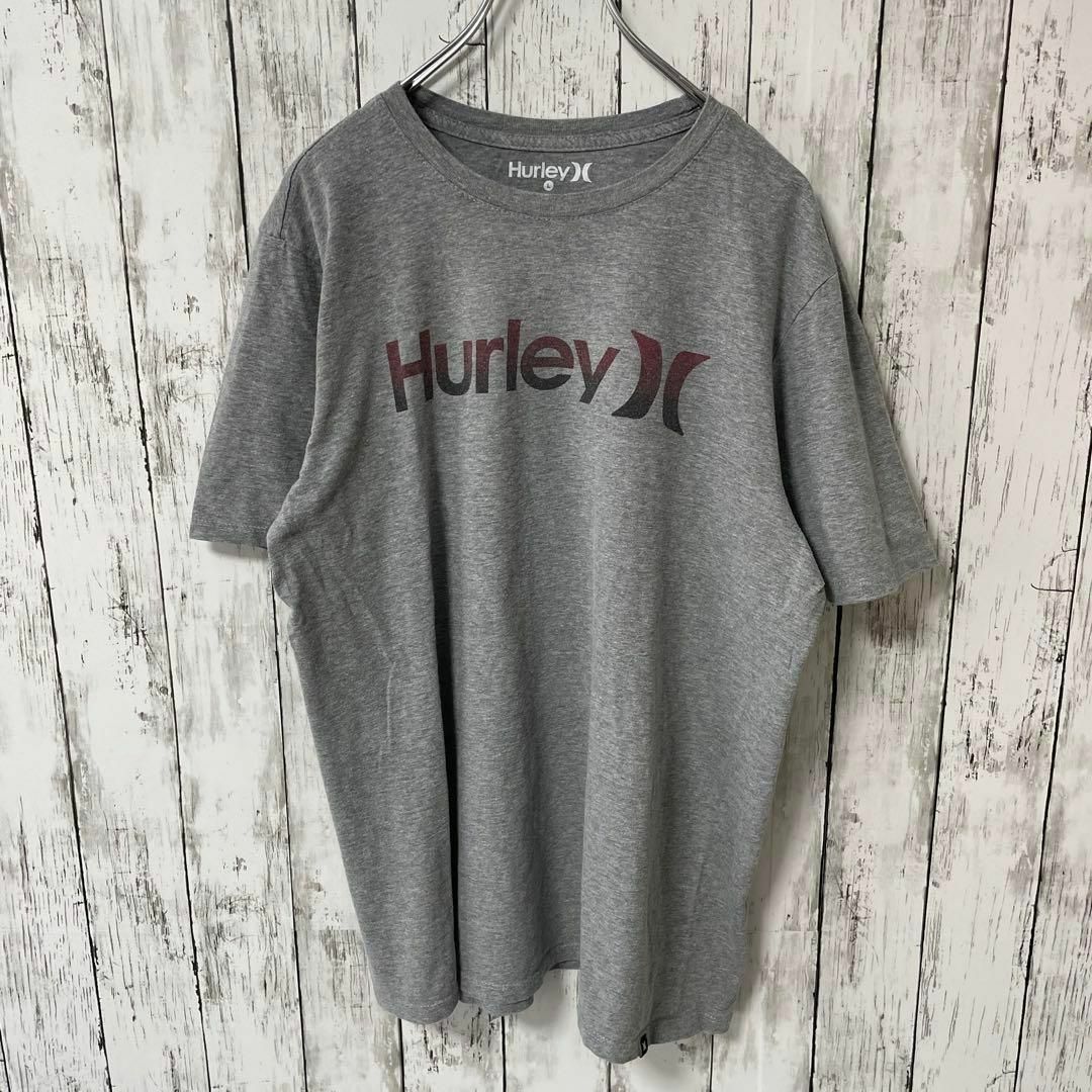 HURLEY X アメリカ古着 ハーレーロゴTシャツ グレー ゆるダボ メンズのトップス(Tシャツ/カットソー(半袖/袖なし))の商品写真