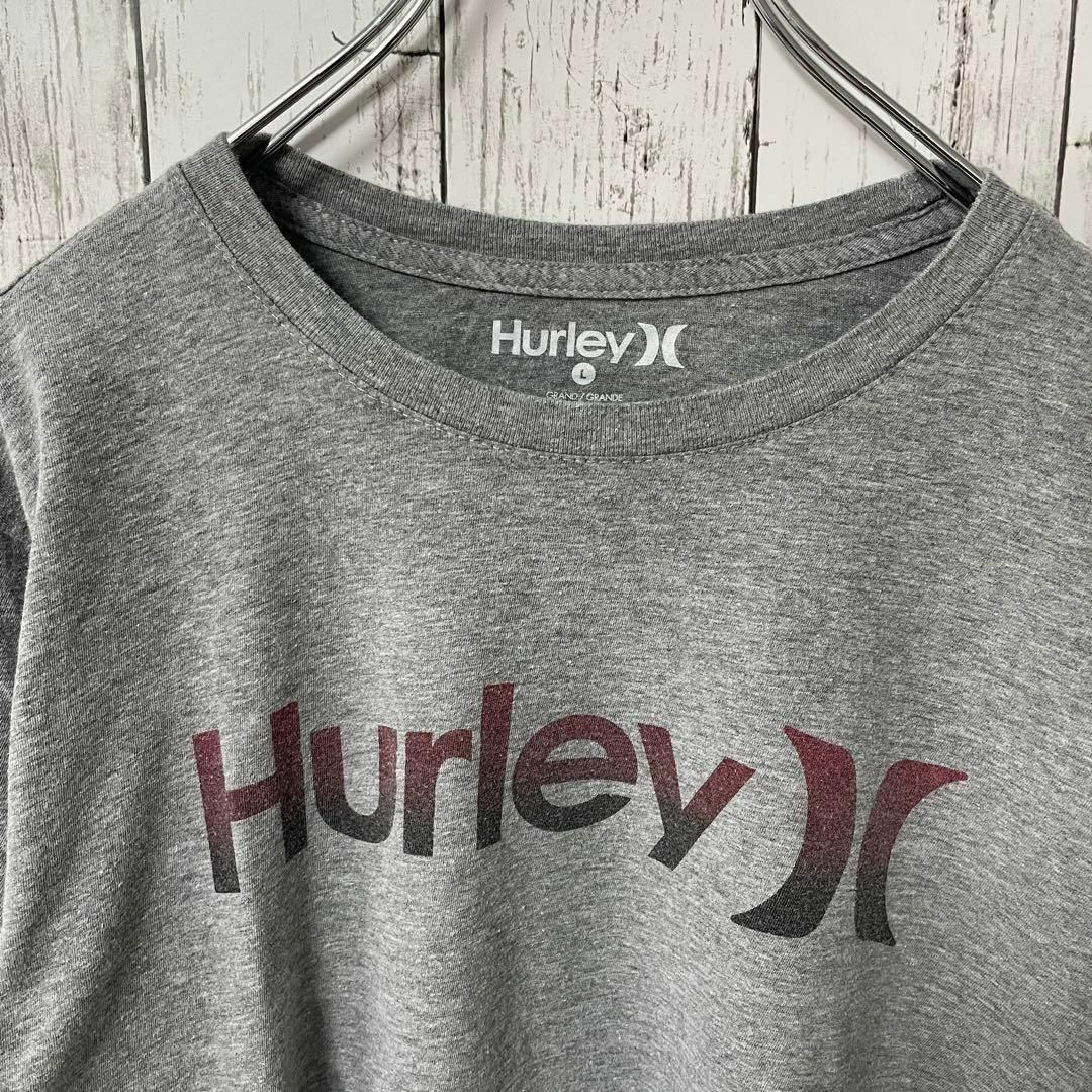 HURLEY X アメリカ古着 ハーレーロゴTシャツ グレー ゆるダボ メンズのトップス(Tシャツ/カットソー(半袖/袖なし))の商品写真