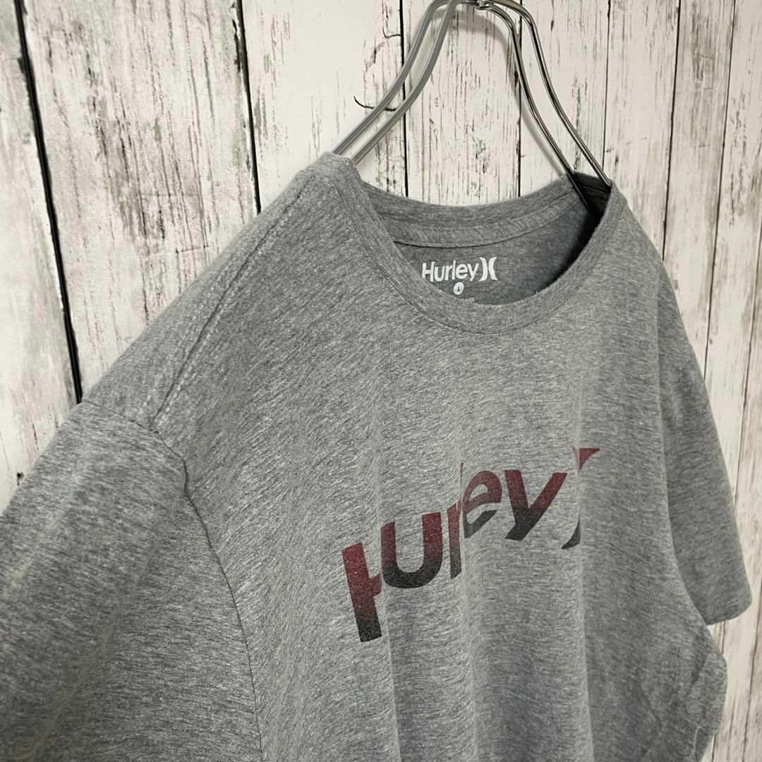 HURLEY X アメリカ古着 ハーレーロゴTシャツ グレー ゆるダボ メンズのトップス(Tシャツ/カットソー(半袖/袖なし))の商品写真