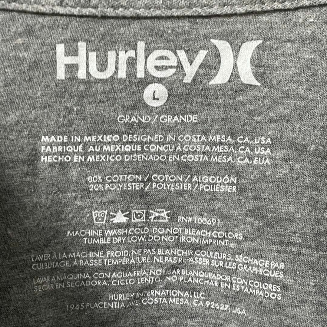 HURLEY X アメリカ古着 ハーレーロゴTシャツ グレー ゆるダボ メンズのトップス(Tシャツ/カットソー(半袖/袖なし))の商品写真