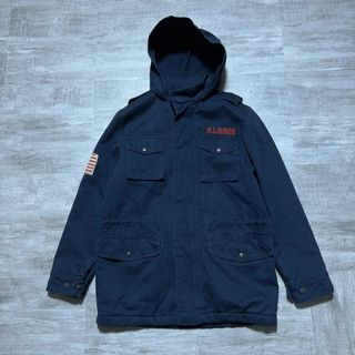 ポロラルフローレン(POLO RALPH LAUREN)の美品 ポロラルフローレン M65 ミリタリージャケット コート ネイビー(ミリタリージャケット)