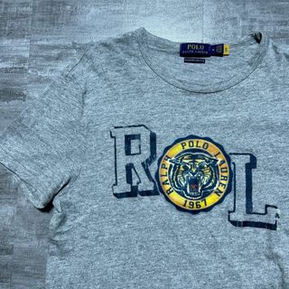 POLO RALPH LAUREN - 現行タグ ポロラルフローレン トラプリント Tシャツ グレー 半袖 M