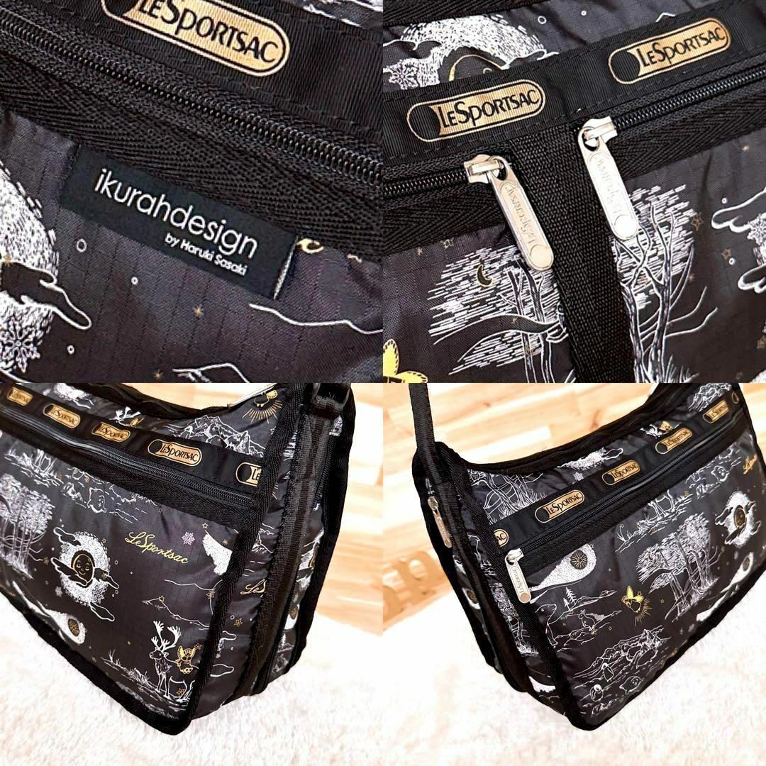 LeSportsac(レスポートサック)の【レスポートサック×イクラデザイン】コラボ ショルダーバッグ 月 アニマル黒×白 レディースのバッグ(ショルダーバッグ)の商品写真