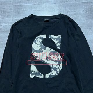 ステューシー(STUSSY)の美品 STUSSY ステューシー "Sロゴ" ロンT 長袖Tシャツ 黒 S(Tシャツ/カットソー(七分/長袖))