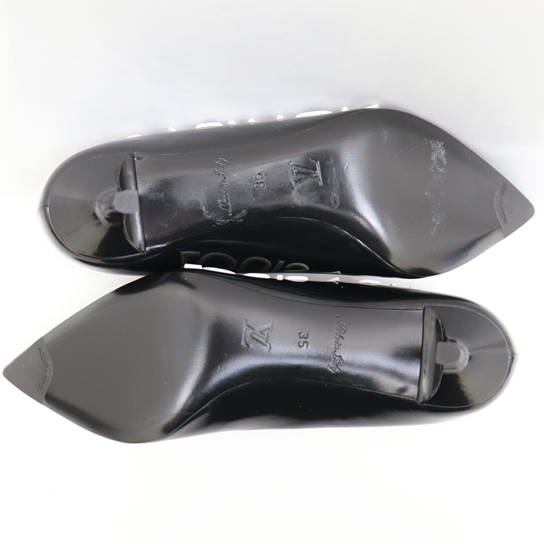 LOUIS VUITTON(ルイヴィトン)の【新品同様】ルイ・ヴィトン 19年 NL0149 コールバック・ライン レザー ロゴ パンプス レディースサイズ 35 黒 ブラック 白 ホワイト LOUIS VUITTON レディースの靴/シューズ(ハイヒール/パンプス)の商品写真