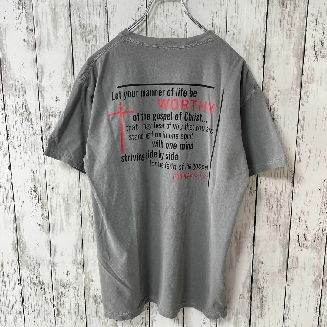 COMFORT COLORS アメリカ古着 ビッグプリントTシャツ グレーメンズ メンズのトップス(Tシャツ/カットソー(半袖/袖なし))の商品写真