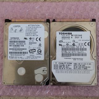 2.5インチIDE接続ハードディスク 2個セット40GBと100GB(PCパーツ)