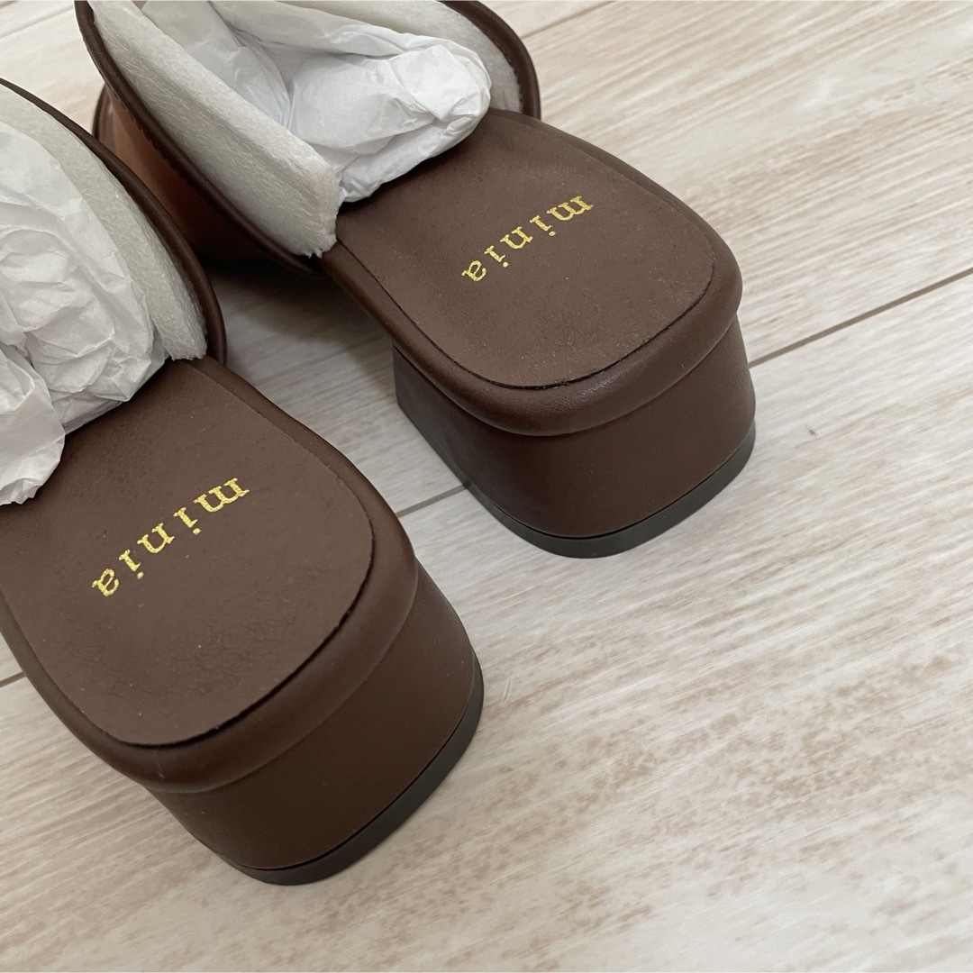 minia(ミニア)のminia 3cmローヒールのチュールミュール/サンダル レディースの靴/シューズ(サンダル)の商品写真