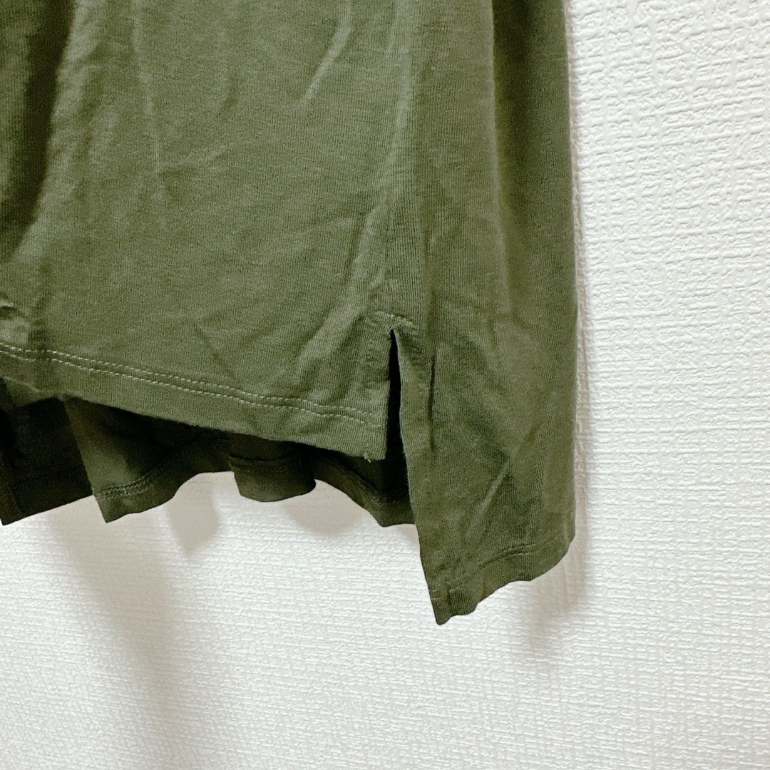 【残1点】Tシャツ ポケット付 ワンピース ジ オーバーサイズ 半袖 カーキ メンズのトップス(Tシャツ/カットソー(半袖/袖なし))の商品写真