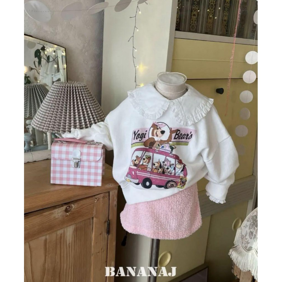 新品　韓国子供服　BananaJ コットンキャンディ　セットアップ キッズ/ベビー/マタニティのキッズ服女の子用(90cm~)(Tシャツ/カットソー)の商品写真