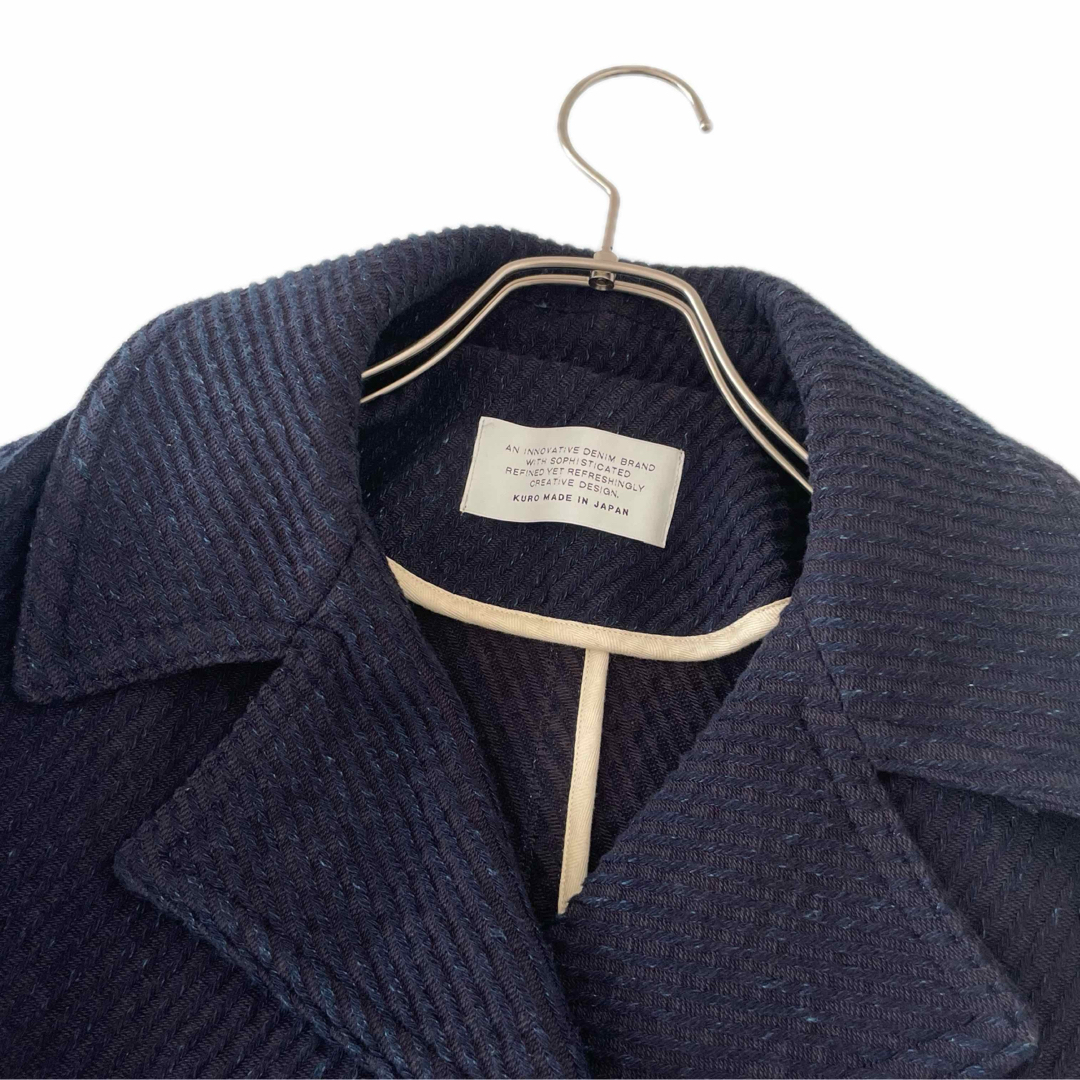 KURO(クロ)のKURO クロ コットンジャガードジャケット ボタンレス コート 羽織 レディースのジャケット/アウター(スプリングコート)の商品写真
