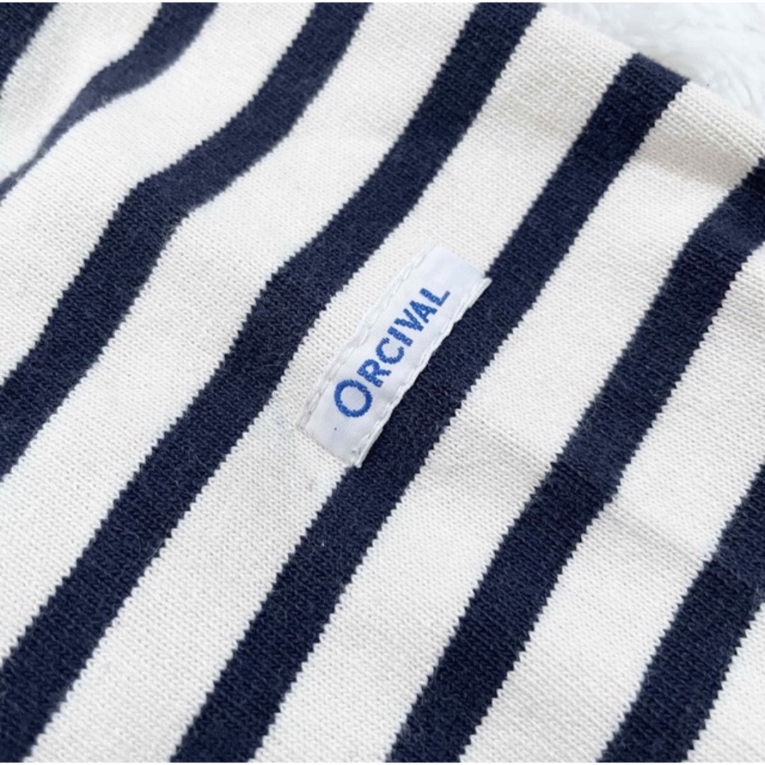 ORCIVAL(オーシバル)のオーシバル　ORCIVAL ハチロゴ刺繍　ボーダー　カットソー　ロンＴ レディースのトップス(Tシャツ(長袖/七分))の商品写真