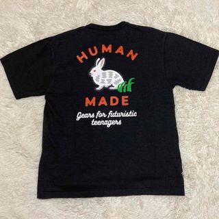 ヒューマンメイド(HUMAN MADE)の美品　ヒューマンメイド　ロゴ　刺繍　ポケット　うさぎ　ラビット　L(Tシャツ/カットソー(半袖/袖なし))