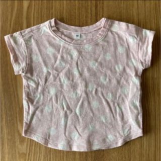 ムジルシリョウヒン(MUJI (無印良品))の無印良品　Tシャツ　ベビー　ドット　ピンク　80(Ｔシャツ)