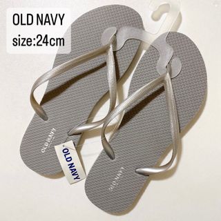 OLD NAVY   オールドネイビー　ピーチサンダル　グレー　24cm