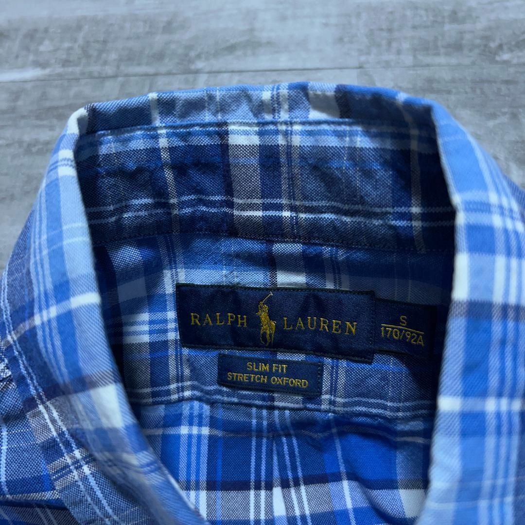 Ralph Lauren(ラルフローレン)の美品 RALPH LAUREN ラルフローレン チェックシャツ 長袖BDシャツ メンズのトップス(Tシャツ/カットソー(七分/長袖))の商品写真