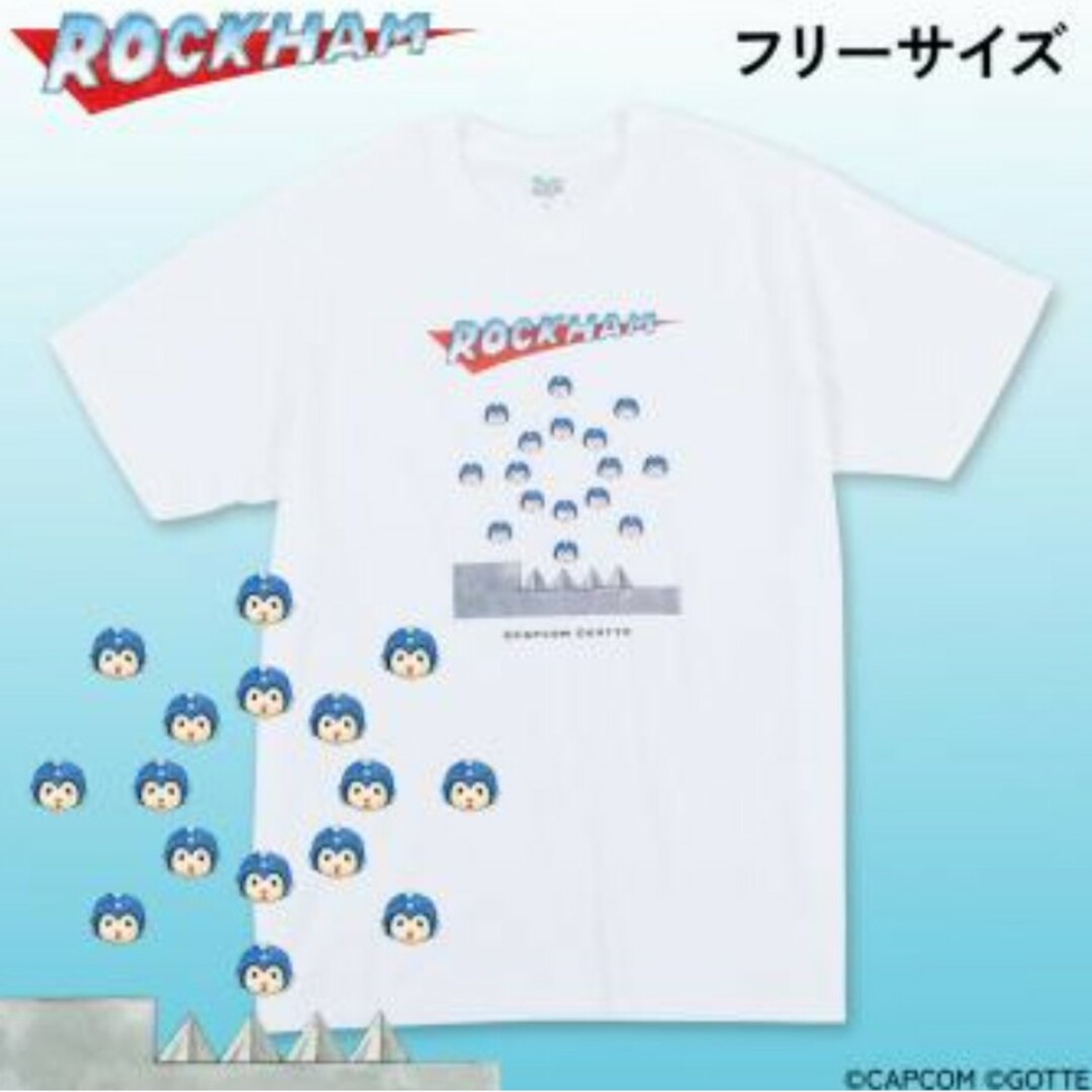 助六の日常×ロックマン Tシャツ Lサイズ エンタメ/ホビーのおもちゃ/ぬいぐるみ(キャラクターグッズ)の商品写真