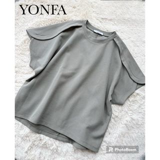 YONFA ヨンファ チューリップスリーブティー　mint(カットソー(半袖/袖なし))